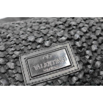Valentino Hobo Pelle Intrecciata Nera