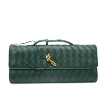 Bottega Veneta Clutch Andiamo Pelle Verde Smeraldo
