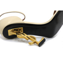 Saint Laurent Opyum Sandali Alti Pelle Beige