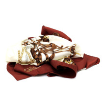 Gucci Foulard 85TH Seta Beige e Marrone