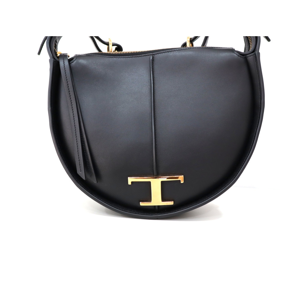 Tod's Half Moon Black Leather