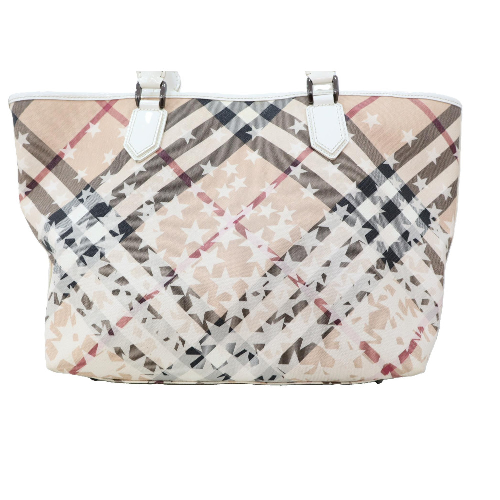 Burberry Nova Check Tote Bag Pelle Beige