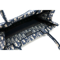 Dior Book Tote Tela Oblique Blu