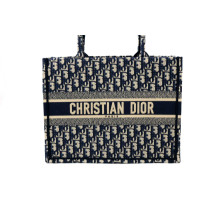 Dior Book Tote Tela Oblique Blu