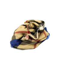 Burberry Sciarpa Modal e Cashmere Beige e Blu