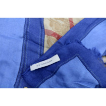 Burberry Sciarpa Modal e Cashmere Beige e Blu