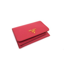 Prada Portafoglio e Portacarte Pelle Saffiano Rosa