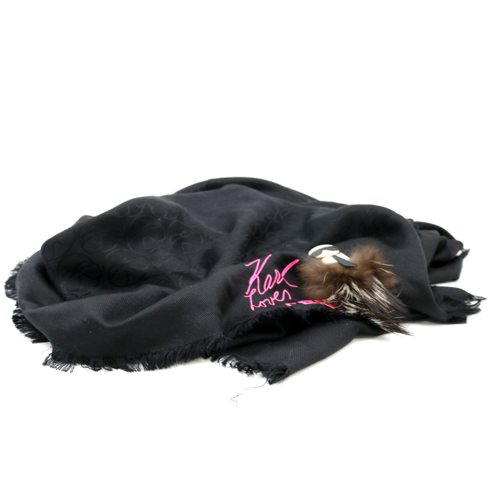 Fendi Foulard Seta Nera