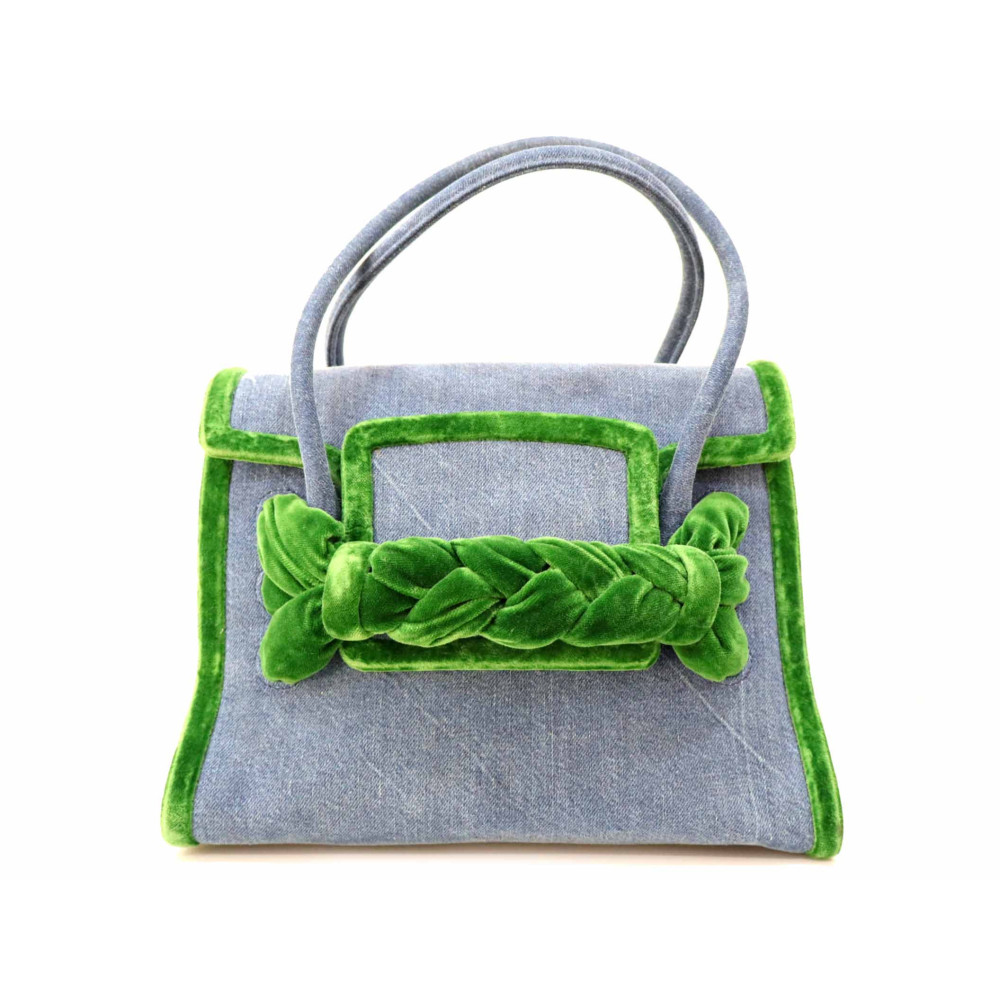 Miu Miu Shopping Denim e Velluto Azzurro