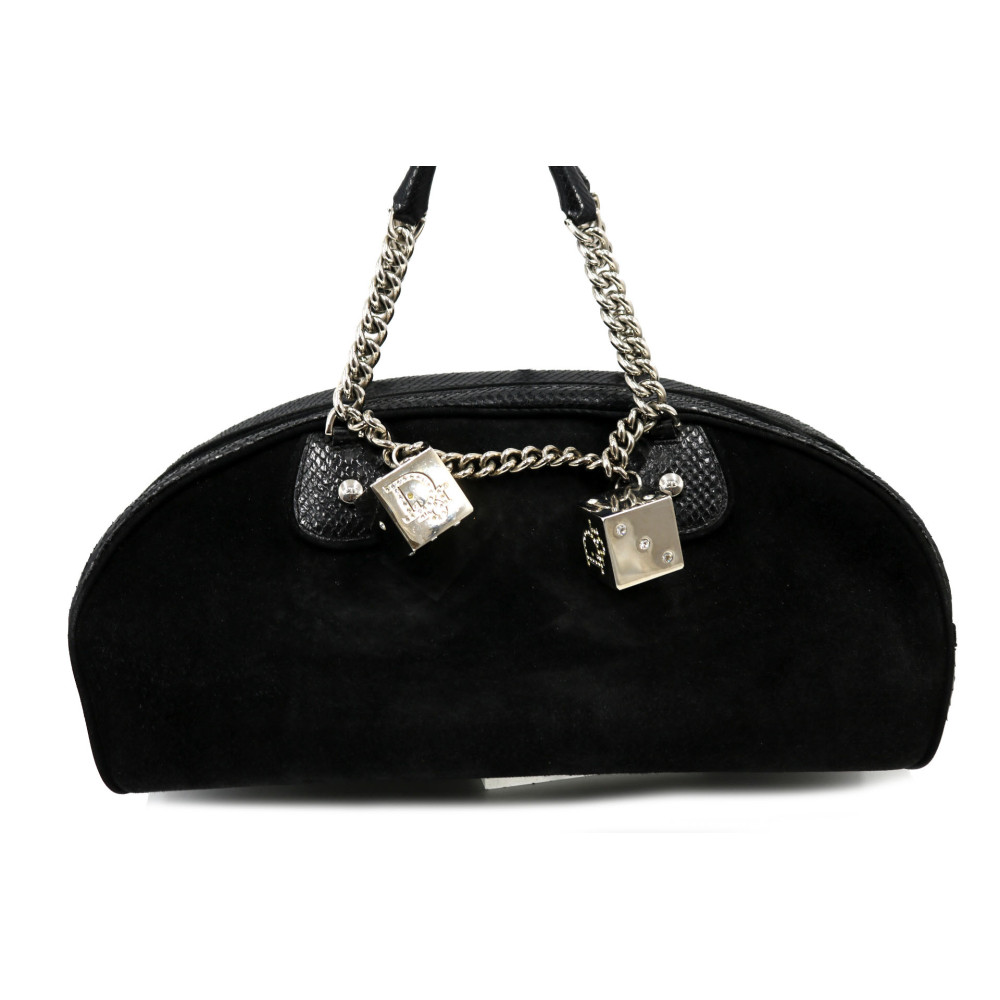 Dior Borsa da Giocatore Scamosciato Nero