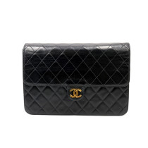 Chanel Push Lock Timeless Pelle Nera