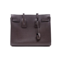 Saint Laurent Sac de Jour Media Pelle Antracite