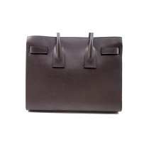 Saint Laurent Sac de Jour Media Pelle Antracite