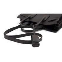 Saint Laurent Sac de Jour Media Pelle Antracite