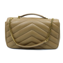 Saint Laurent Lou Lou Media Pelle Beige