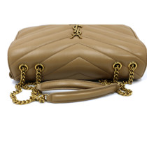 Saint Laurent Lou Lou Media Pelle Beige