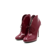 Gucci Bordeaux Lederstiefeletten