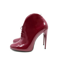 Gucci Bordeaux Lederstiefeletten