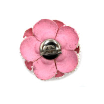 Chanel Spilla Camelia Tweed e Perle Rosa