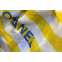 Chanel Stola Cachemire Blu e Giallo