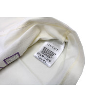 Gucci T Shirt Cotone e Paillettes Bianca