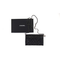 Chanel Pochette Tessuto Nero