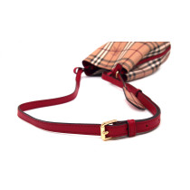 Burberry Noè PM Check Beige and Magenta Leather