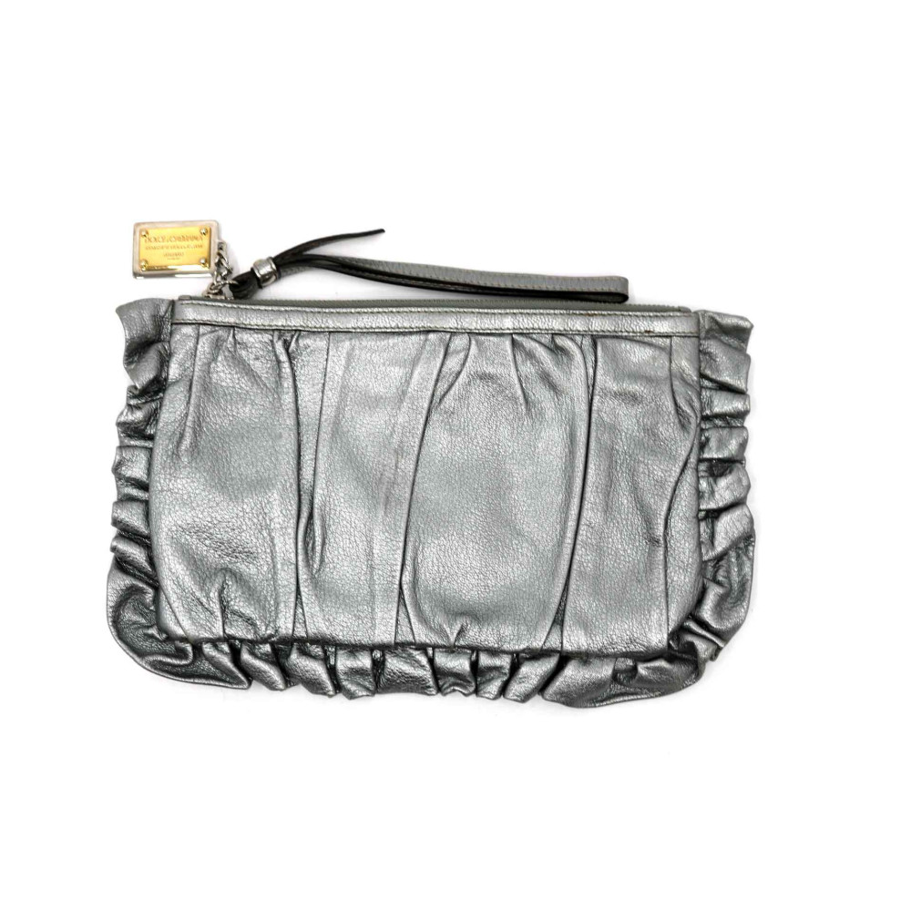 Dolce & Gabbana Pochette Pelle Argento