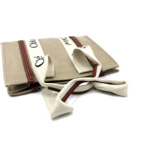Chloe Tote Bag Woody Lino Bianco e Marrone