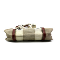 Chloe Tote Bag Woody Lino Bianco e Marrone