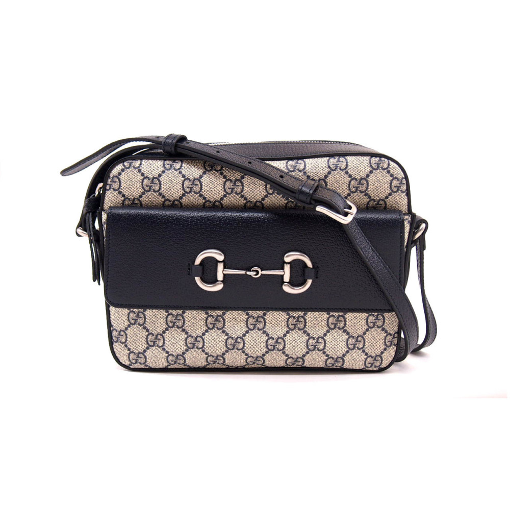 Gucci Tracolla HORSEBIT 1955 TELA GG BLU BEIGE