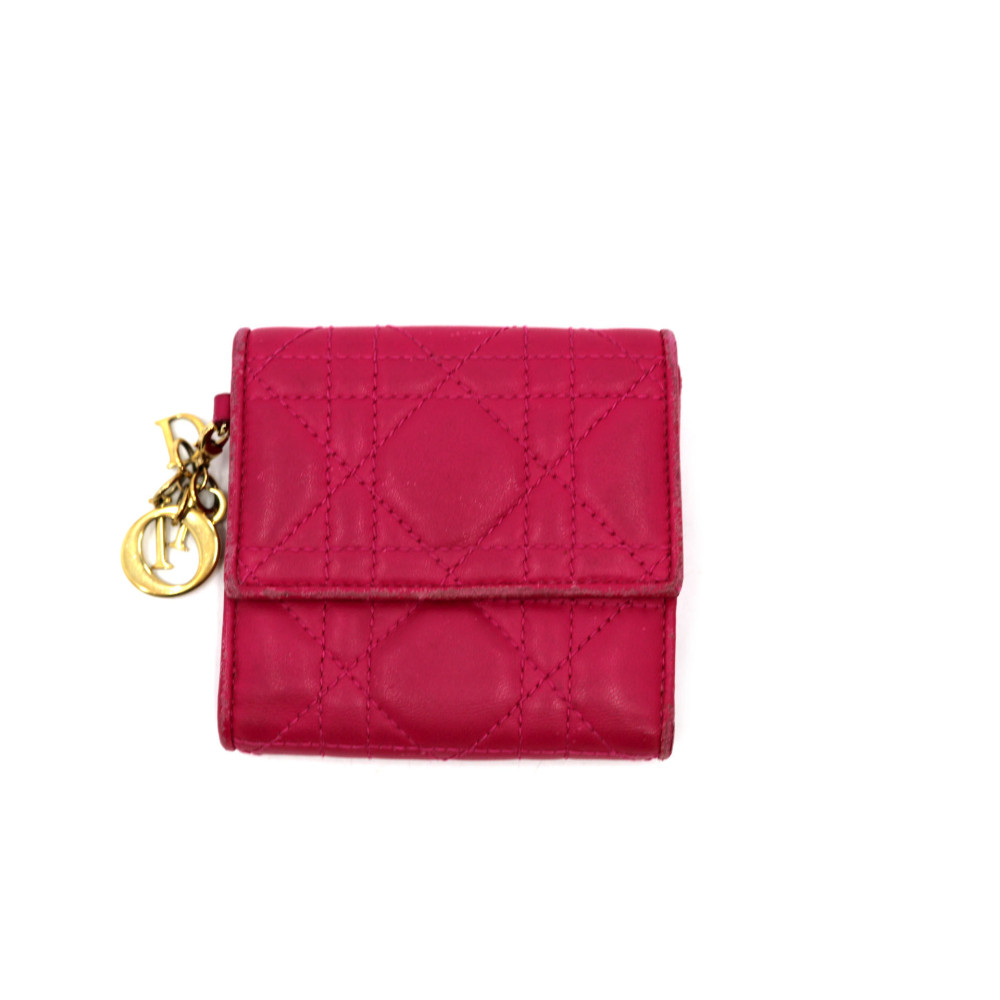 Dior Portafoglio Lady Lotus Pelle Rosa
