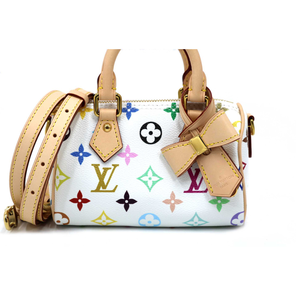 Louis Vuitton Speedy Nano Murakami Multicolor Bianca