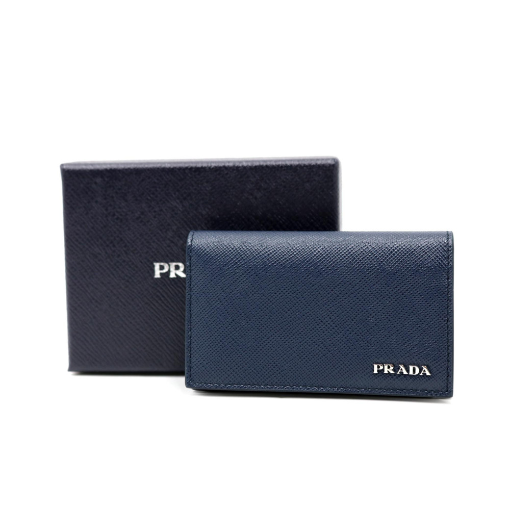 Prada Portacarte Pelle Blu