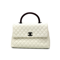 Chanel Coco Handle Pelle Bianca