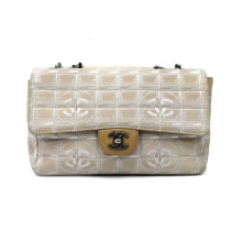 Chanel Classic Flap Travel Line Tela Beige