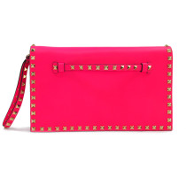 Valentino Clutch Rockstud Pelle Fucsia