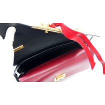 Valentino VLogo Ring Pelle Rossa e Nera