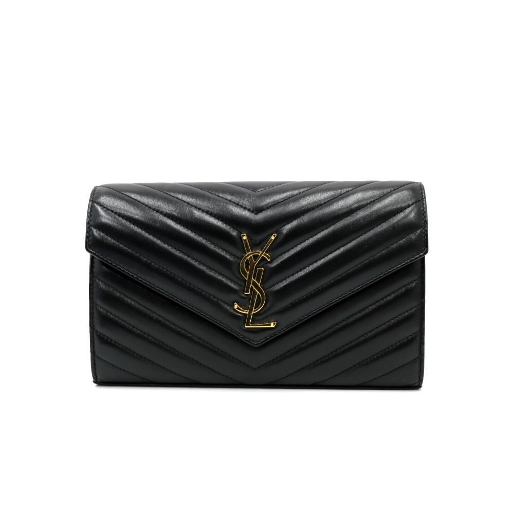 Saint Laurent Cassandre Pelle Nera