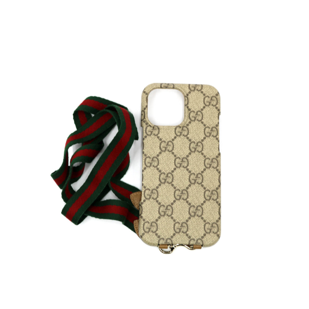 Gucci Cover Iphone 16 Pro GG Beige