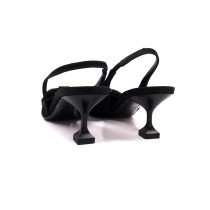 Miu Miu Slingback Raso e Cristalli Nera