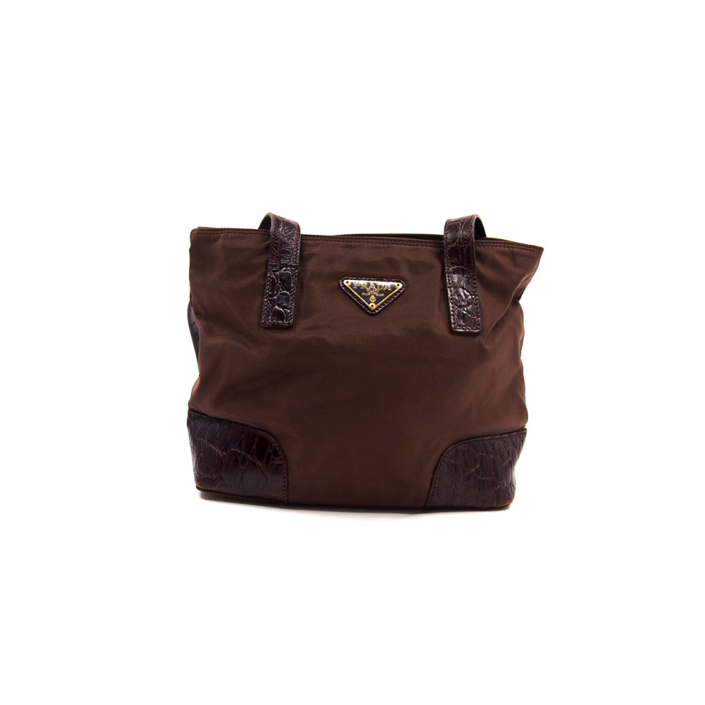 Prada Shopping Nylon Marrone