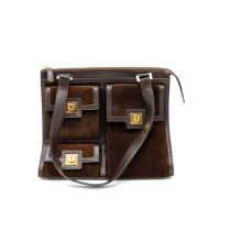 Ferragamo Shopping Camoscio Marrone