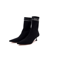 Miu Miu Stivaletti Tessuto Elastico Nero