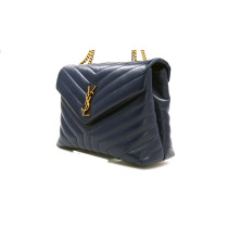 Saint Laurent Lou Lou Media Pelle Blu