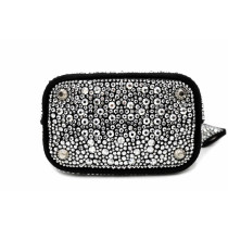 Prada Panier Crystal Raso e Cristalli Nero