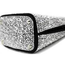 Prada Panier Crystal Raso e Cristalli Nero