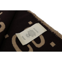 Gucci Sciarpa Lana Marrone e Beige