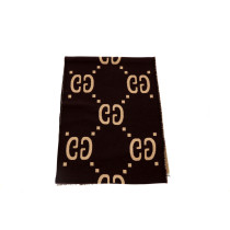 Gucci Sciarpa Lana Marrone e Beige