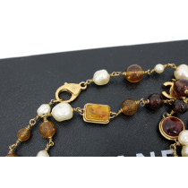 Chanel Collana Metallo Perle e Pietre